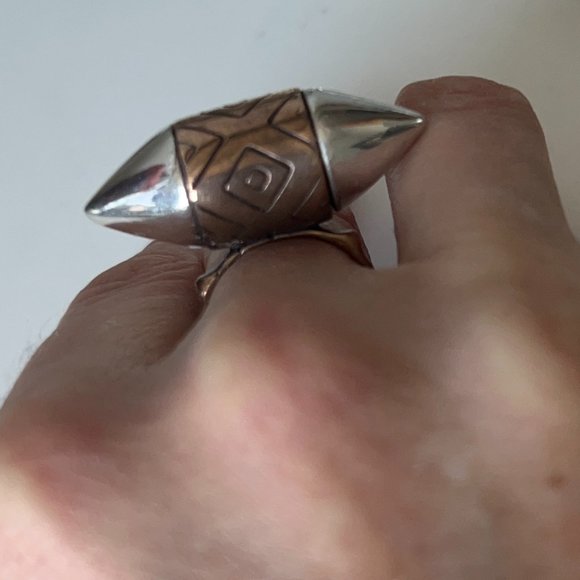 Pamela Love Sterling silver and bronze "ellipse"  ring - Picture 4 of 10